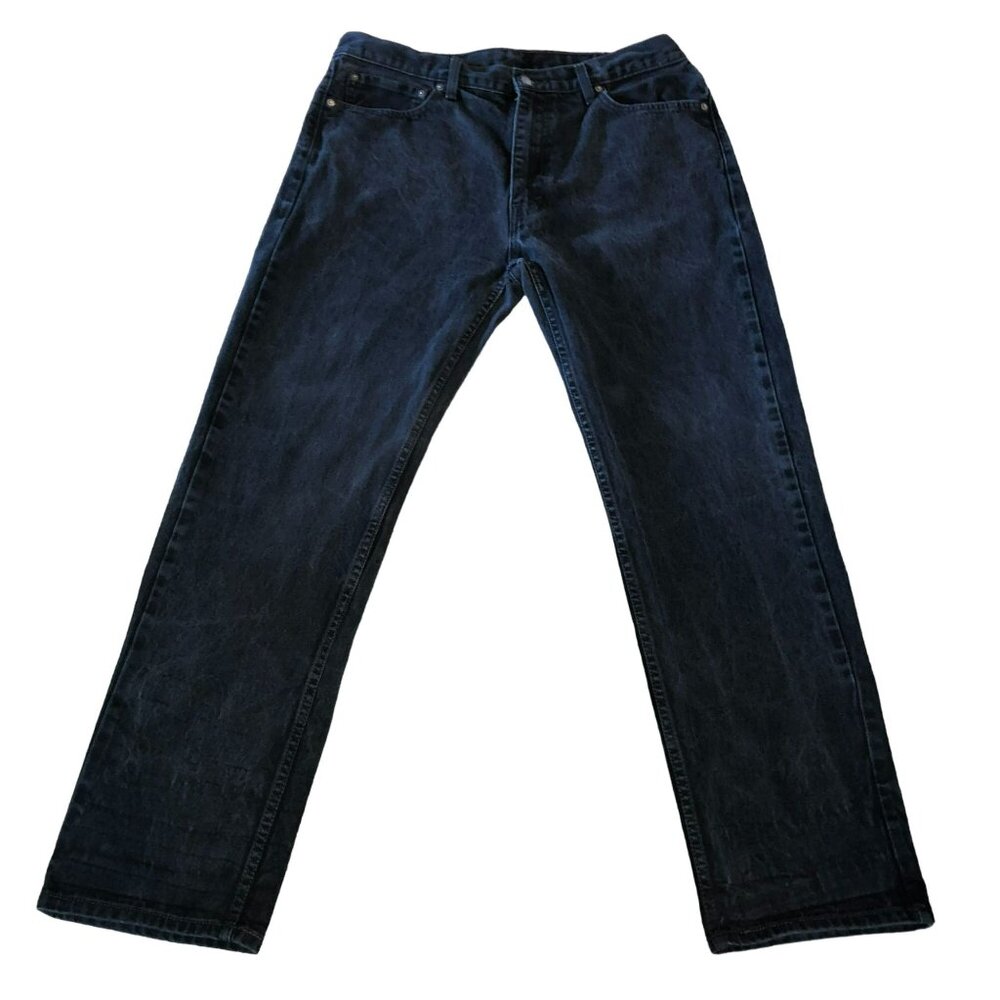 Levi's 505 Jeans Sz 38 x 34 Black Classic Straight Leg Zipper Fly Levi's Unisex